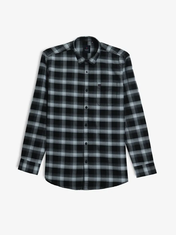 GIANTI black checks cotton casual shirt