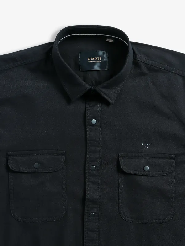 Gianti black plain shirt