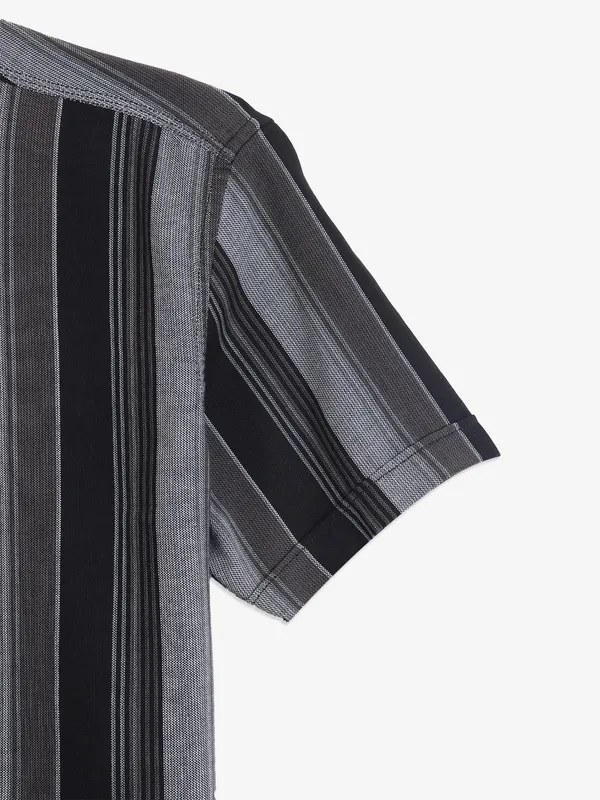 GIANTI black striped cotton shirt