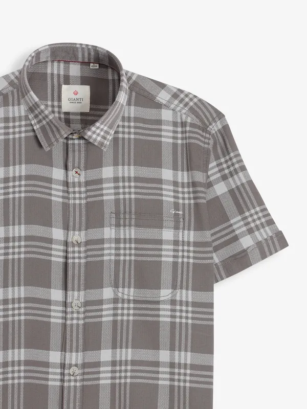 GIANTI brown casual cotton shirt