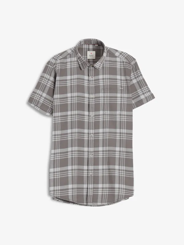 GIANTI brown casual cotton shirt