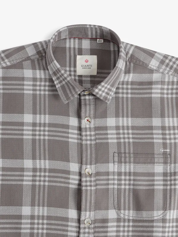GIANTI brown casual cotton shirt