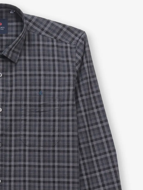 GIANTI charcoal black cotton shirt