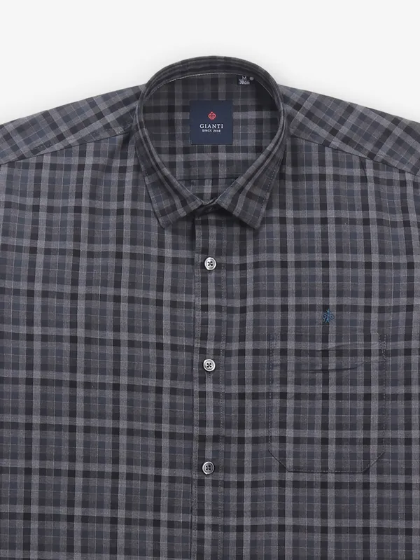GIANTI charcoal black cotton shirt