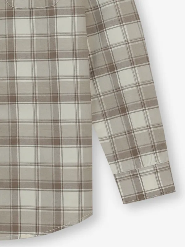 GIANTI checked beige cotton shirt