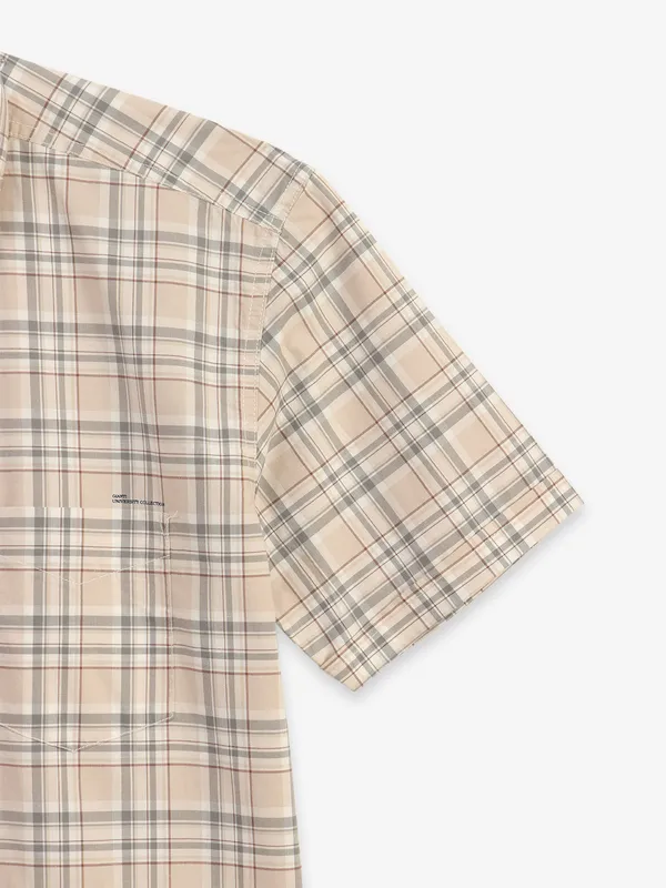 GIANTI checks cream cotton shirt