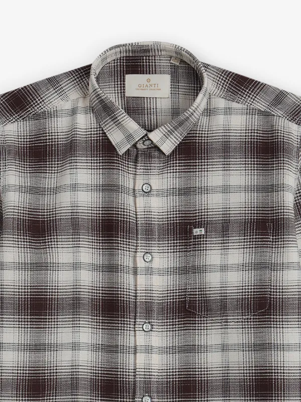 GIANTI checks wine cotton shirt