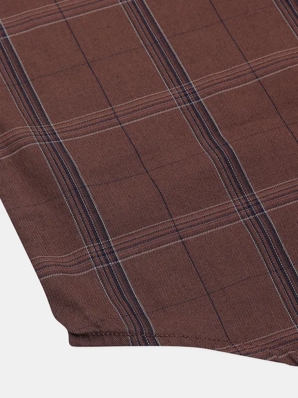 Gianti brown casual wear checks shirt