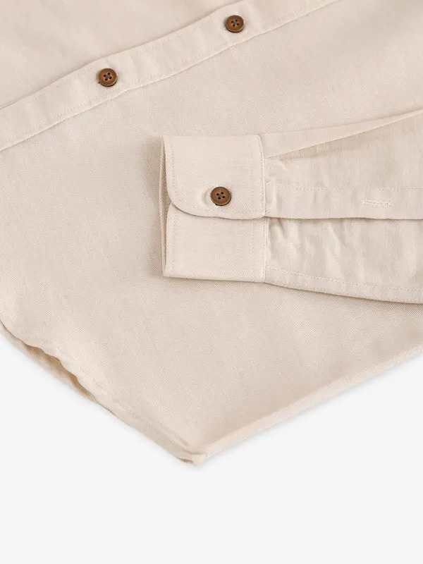 Gianti cotton beige plain shirt