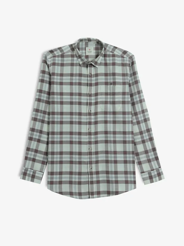 GIANTI cream color checks shirt