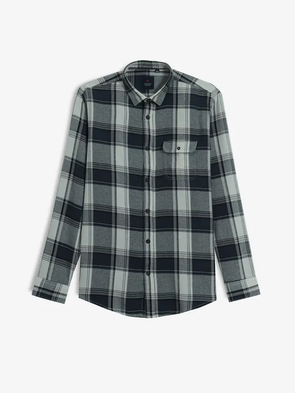 GIANTI dark blue checks cotton shirt