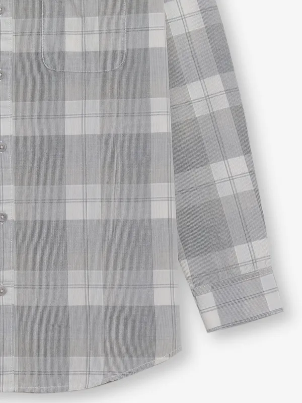 GIANTI grey checked cotton shirt