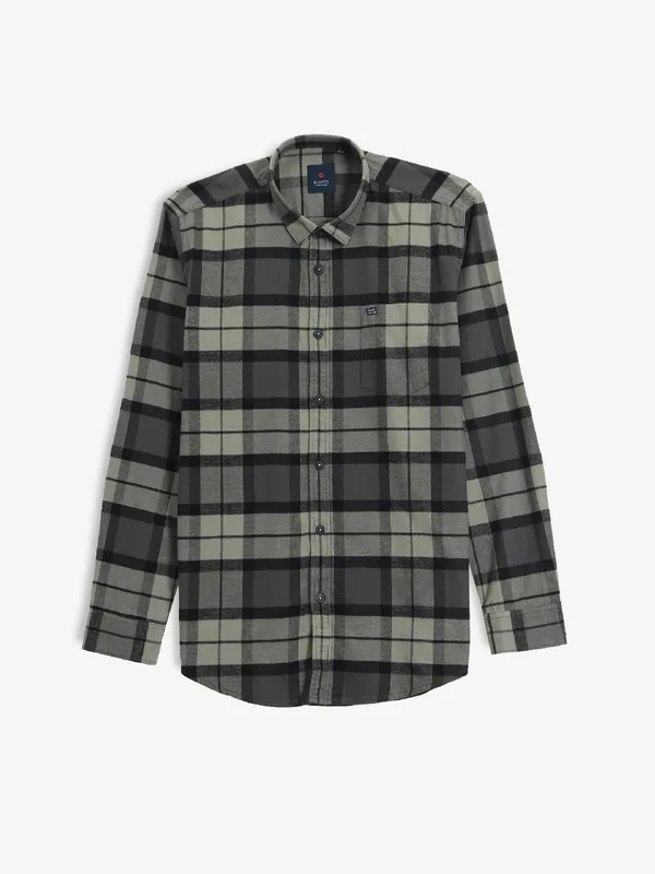 GIANTI grey checks cotton shirt