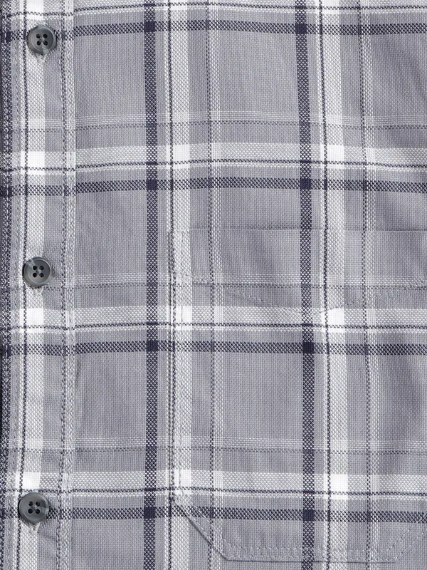 Gianti grey cotton half sleeves shirt