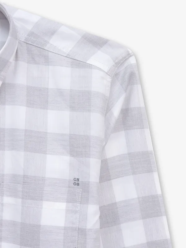 GIANTI grey cotton slim fit shirt