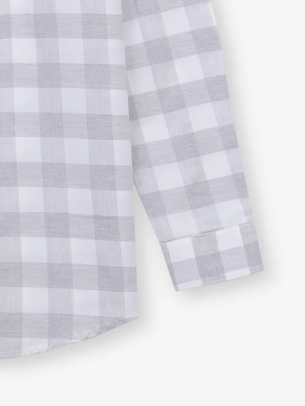 GIANTI grey cotton slim fit shirt