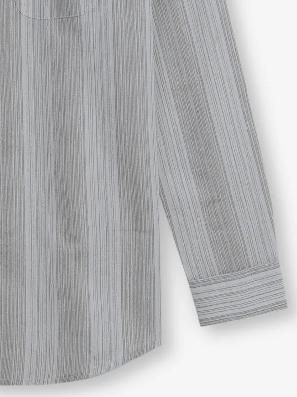 GIANTI grey stripe cotton shirt