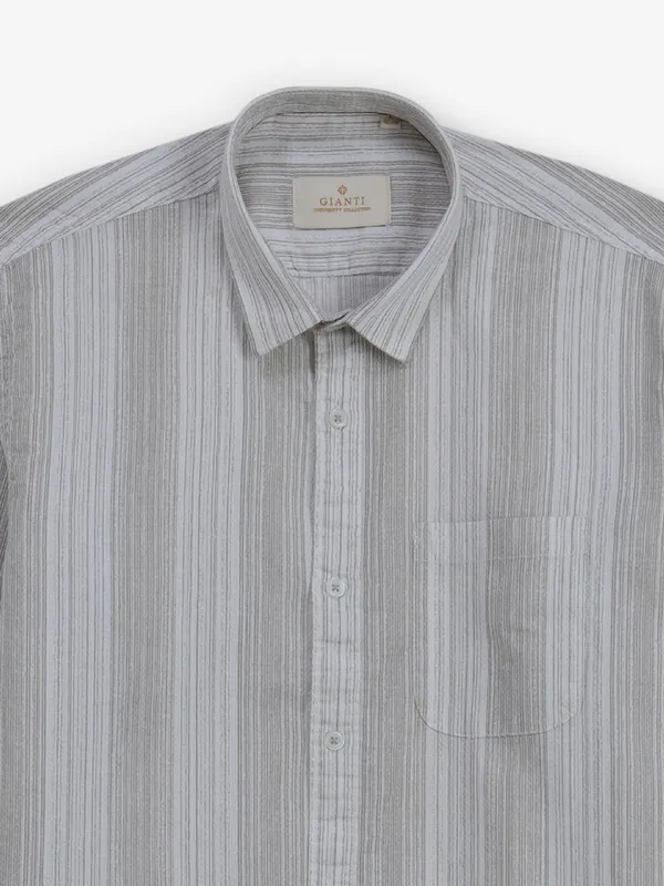 GIANTI grey stripe cotton shirt
