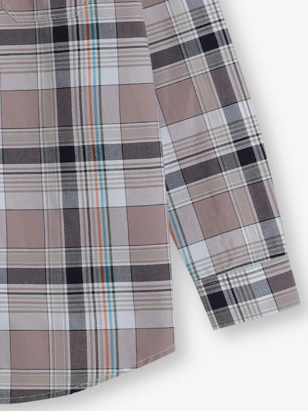 GIANTI onion pink checks cotton shirt