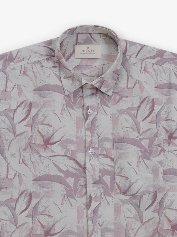 GIANTI onion pink printed cotton shirt