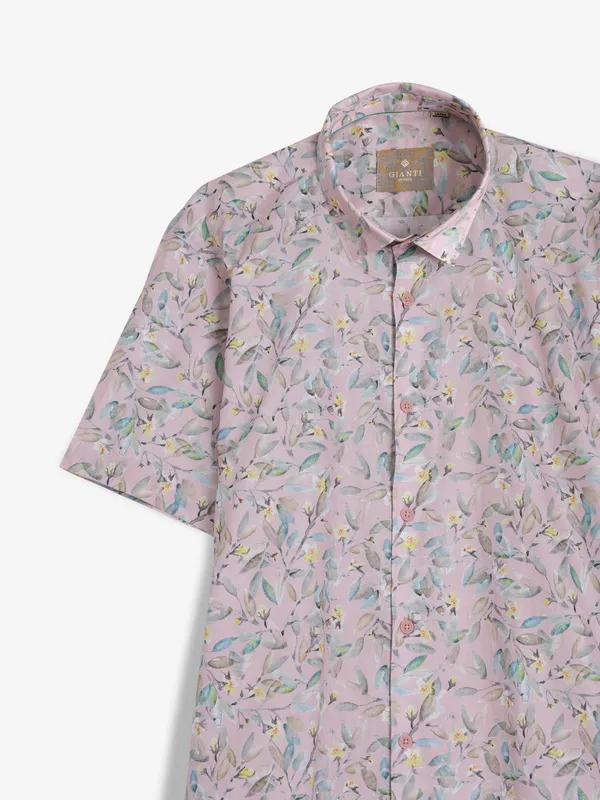 GIANTI pink printed cotton shirt