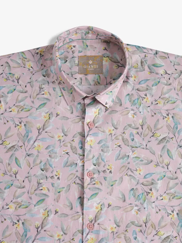 GIANTI pink printed cotton shirt