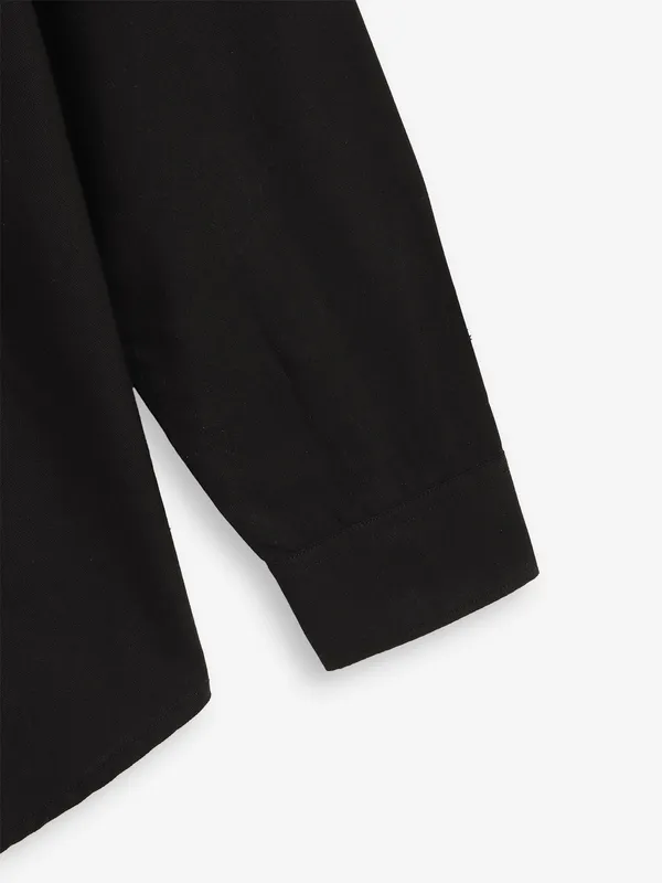 GIANTI plain black cotton shirt