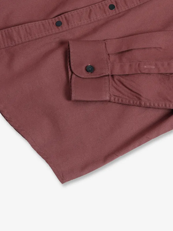 Gianti plain cotton shirt in brown