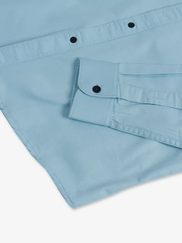 Gianti plain cotton sky blue shirt