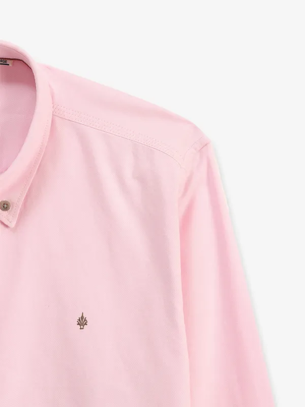 GIANTI plain pink cotton shirt