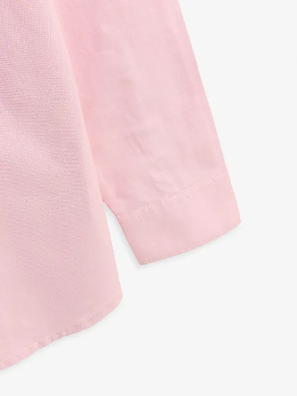 GIANTI plain pink cotton shirt