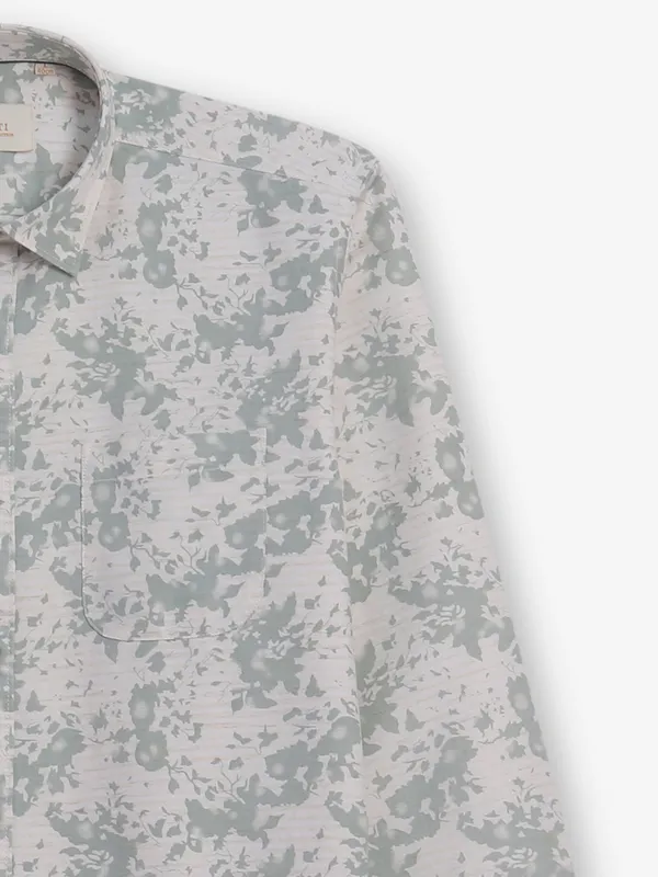GIANTI printed cotton cream shirt