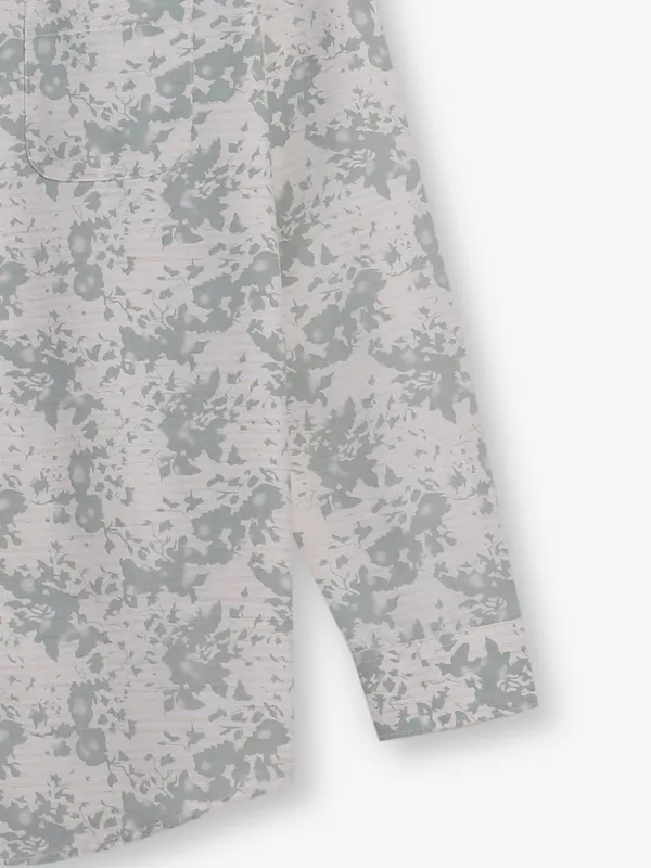 GIANTI printed cotton cream shirt