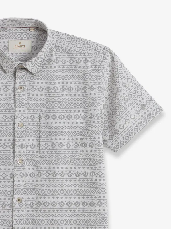 GIANTI printed grey cotton shirt