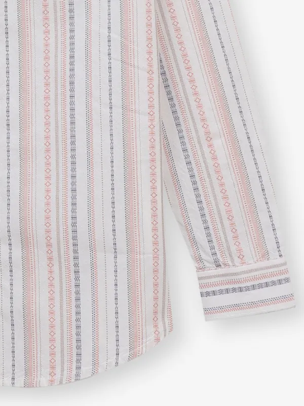GIANTI printed off white cotton shirt
