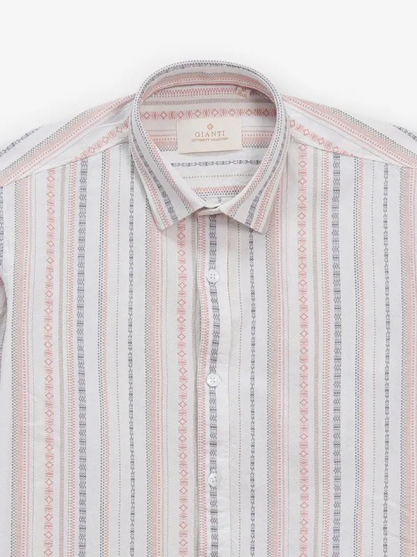 GIANTI printed off white cotton shirt