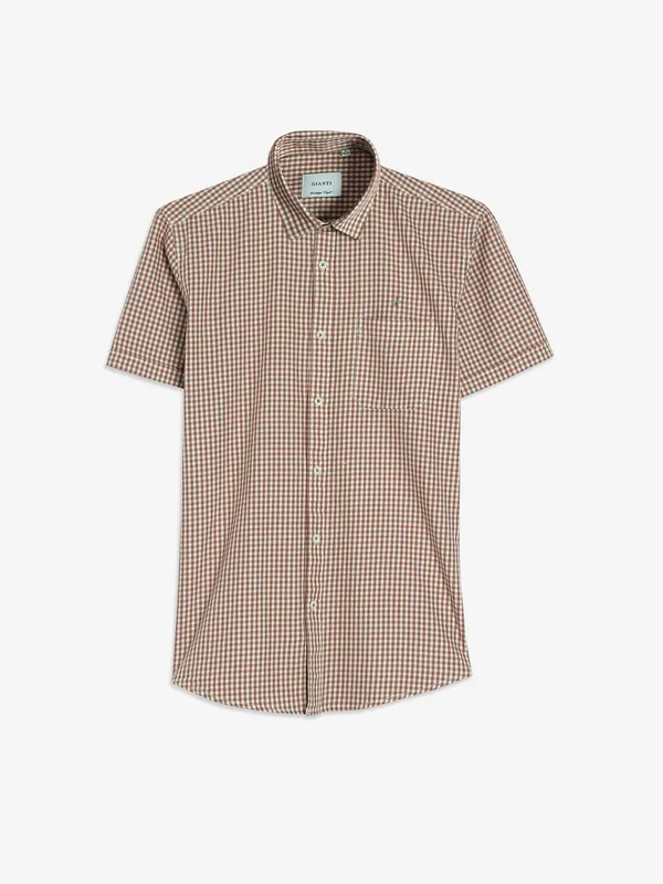 GIANTI red checks cotton shirt