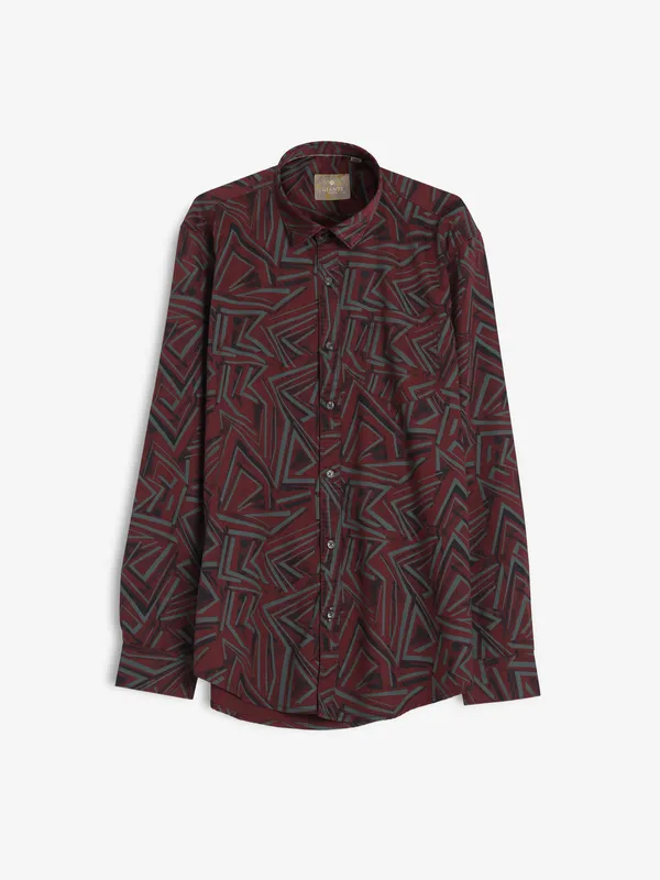 GIANTI red printed cotton shirt