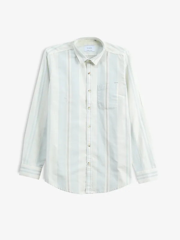GIANTI stripe cream cotton shirt