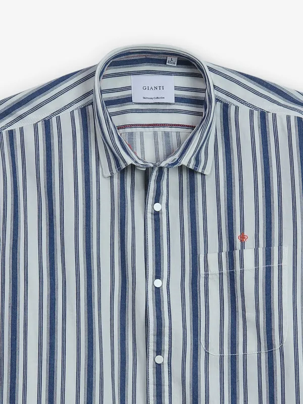 GIANTI stripe white cotton shirt