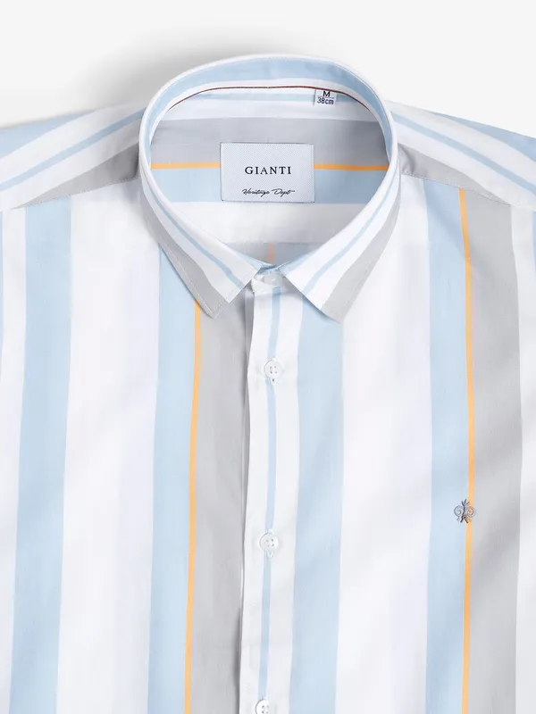 Gianti white stripe cotton shirt
