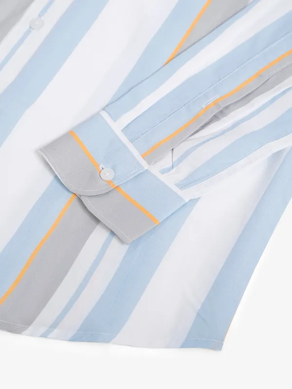 Gianti white stripe cotton shirt