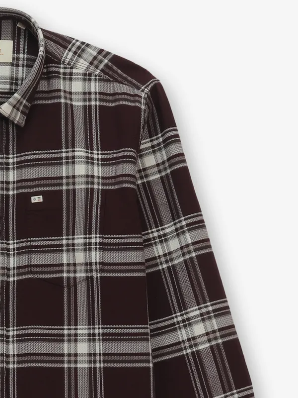 GIANTI wine cotton shirt with checked