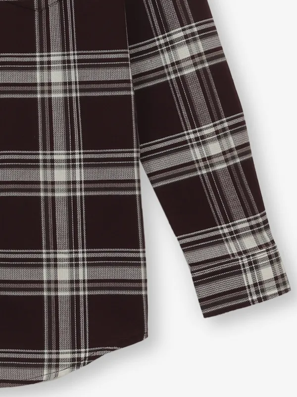 GIANTI wine cotton shirt with checked