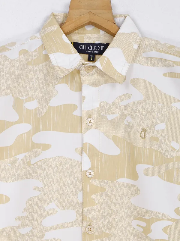 GINI&JONY beige printed shirt