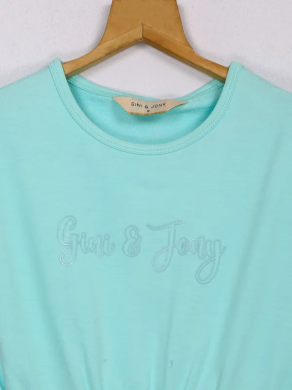 GINI&JONY cotton sea blue frock