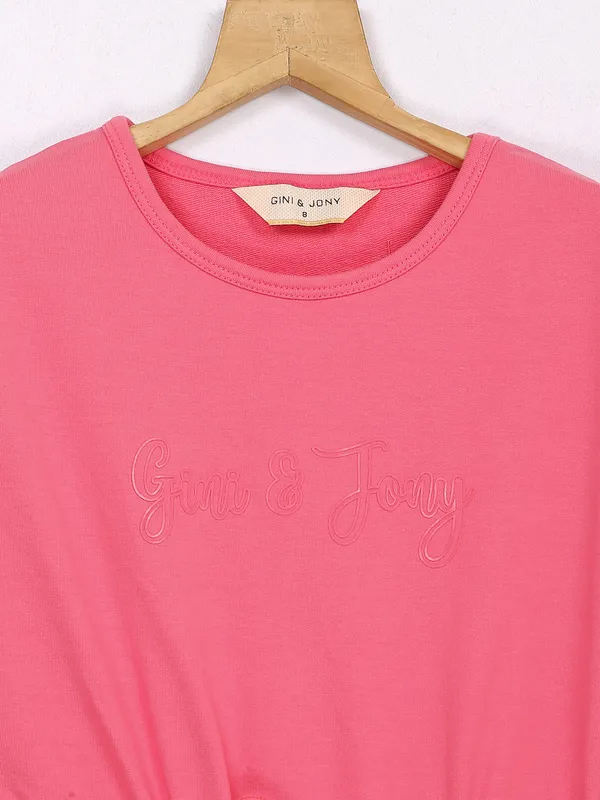 GINI&JONY hot pink cotton frock