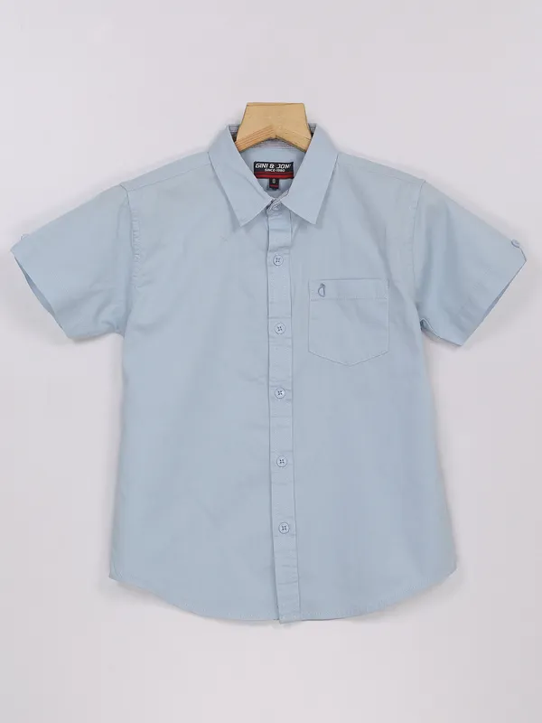 GINI&JONY light blue plain shirt