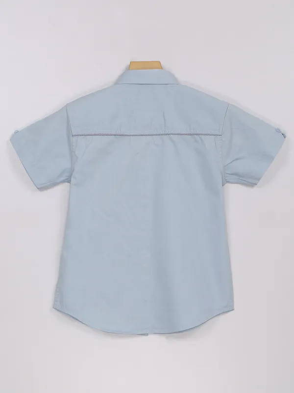 GINI&JONY light blue plain shirt