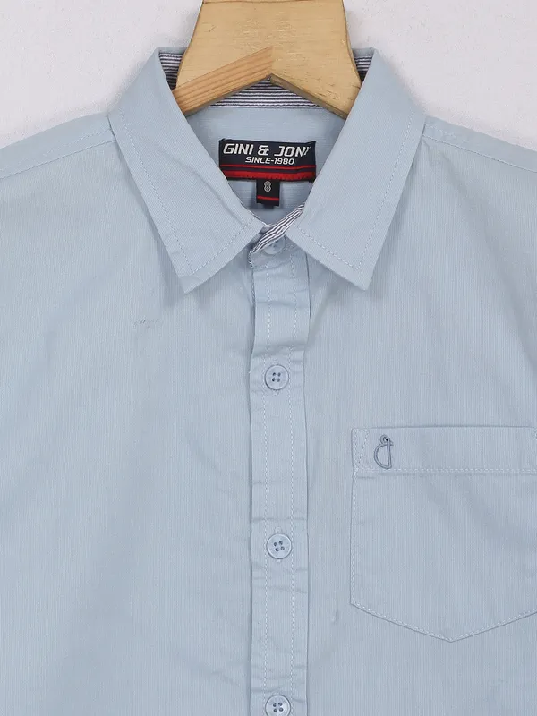 GINI&JONY light blue plain shirt